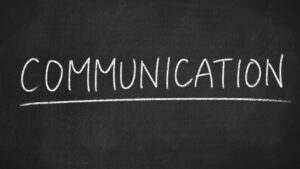 comunication文字　黒板